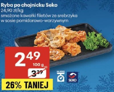 Ryba po chojnicku Seko promocja w Delikatesy Centrum