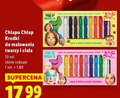 Kredki do malowania twarzy i ciała promocja w Lidl