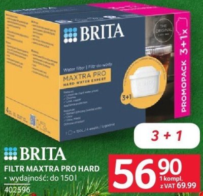 Filtr BRITA FILTR MAXTRA PRO HARD wydajność do 150l promocja w Selgros
