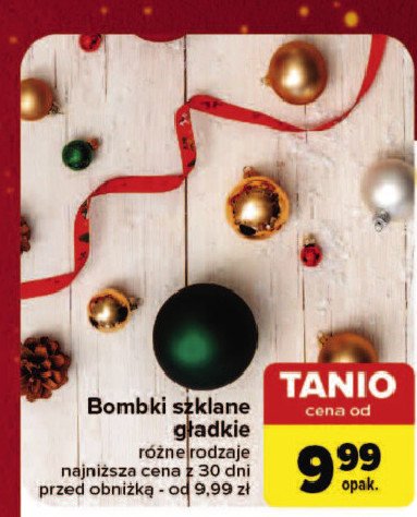 Bombki szklane gładkie promocja