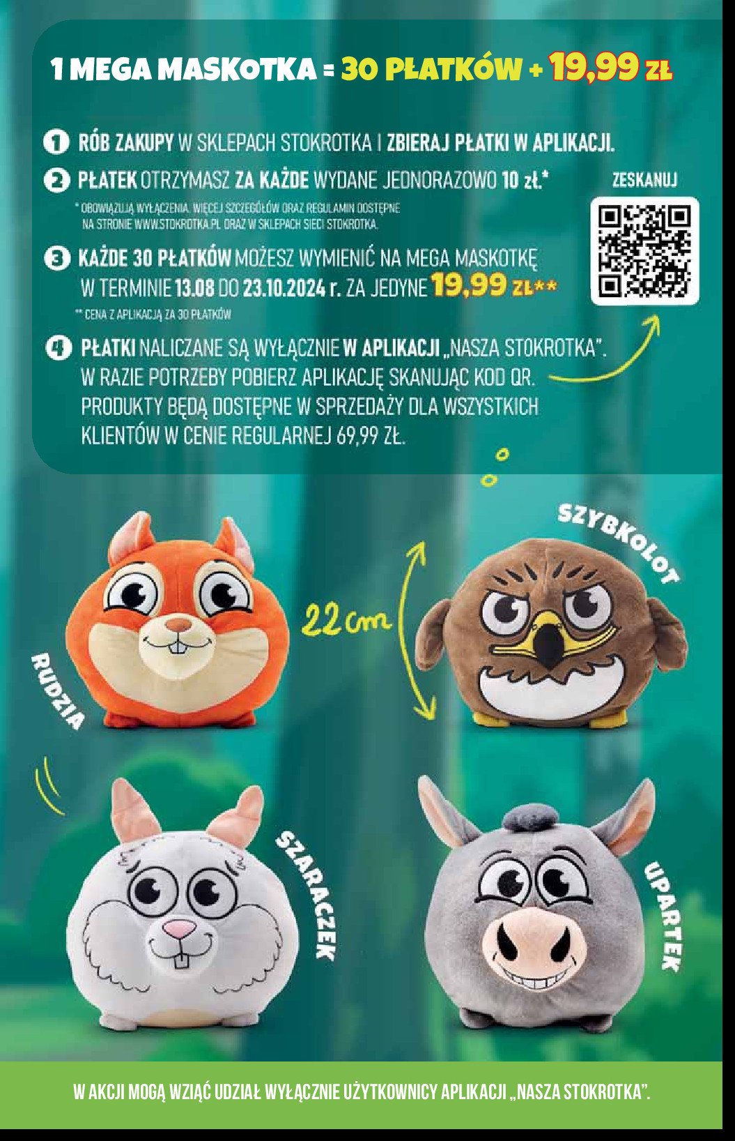 Maskotka zwierzaczki z leśnej paczki - szybkolot promocja