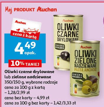Oliwki czarne drylowane Auchan promocja