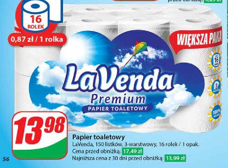 Papier toaletowy premum Lavenda promocja