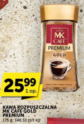 Kawa rozpuszczalna MK Cafe Gold Premium promocja w Groszek