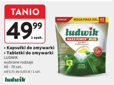 Kapsułki do zmywarki LUDWIK 60-70 szt. promocja w Intermarche