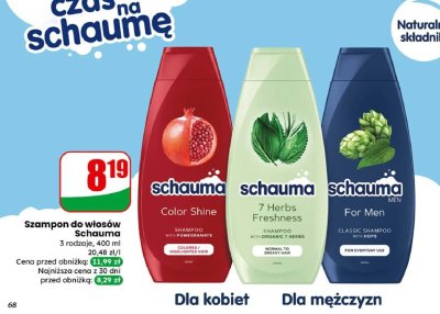 Szampon do włosów Schauma For Men promocja w Dino