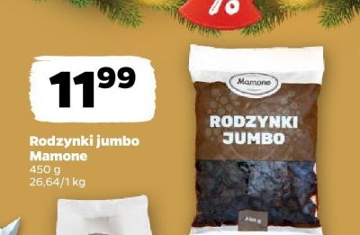 Rodzynki jumbo Mamone promocja w Netto