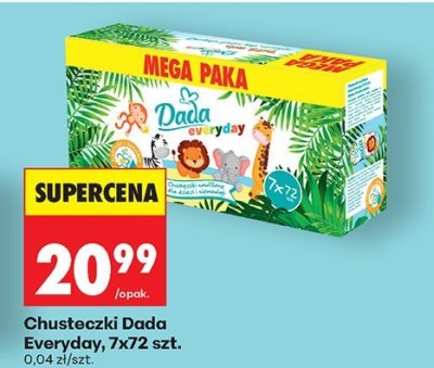 Chusteczki nawilżane Everyday, 7x72 szt. promocja w Biedronka