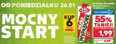 Mleko wypasione UHT 3,2% tł. promocja w Kaufland