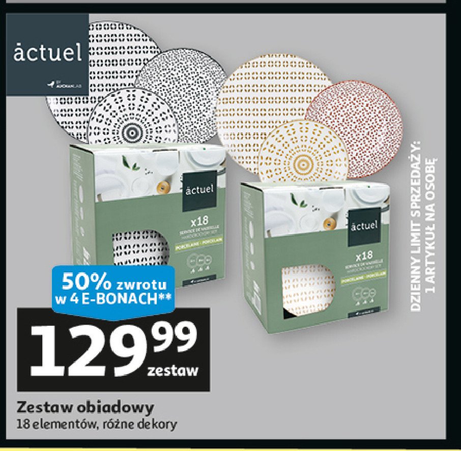 Komplet obiadowy Actuel promocja w Auchan