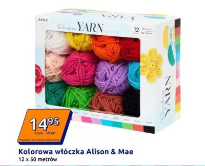 Kolorowa włóczka Alison & Mae promocja w Action