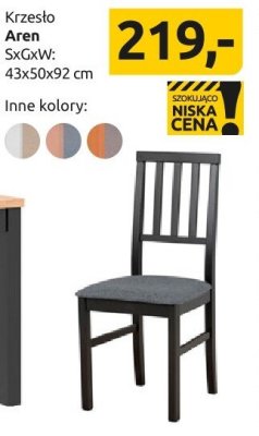 Krzesło Aren, SxGxW: 43x50x92cm promocja w Black Red White