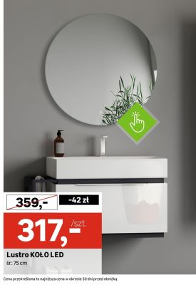 Lustro KOŁO LED śr: 75 cm promocja w Leroy Merlin
