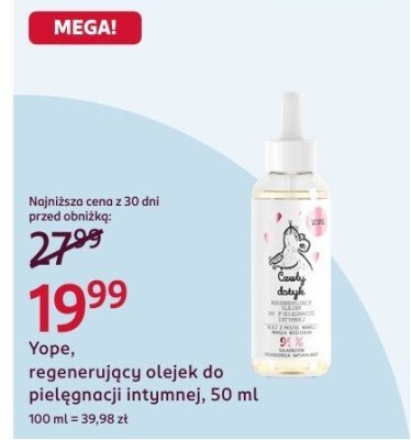 Olejek regenerujący do pielęgnacji intymnej promocja w Rossmann