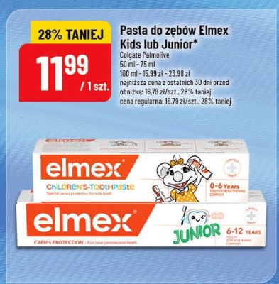 Pasta do zębów Elmex Kids lub Junior promocja w POLOmarket