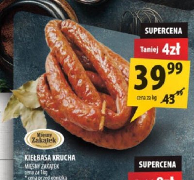 Kiełbasa krucha nowy zakątek promocja w Arhelan
