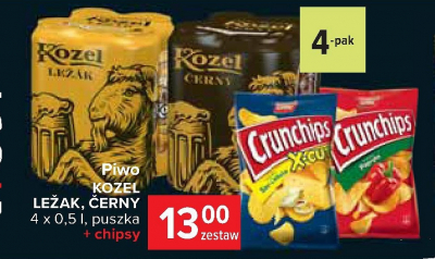 Piwo + chipsy crunchips Kozel cerny promocja