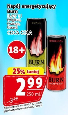Napój energetyzujący Burn Original Orange Guava COCA COLA promocja w Prim Market