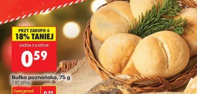 Bułka poznańska 75 g promocja w Biedronka