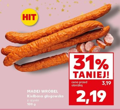 Kiełbasa głogowska z szynki MADEJ WRÓBEL promocja w Kaufland