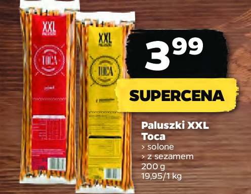 Paluszki z sezamem TOCA promocja