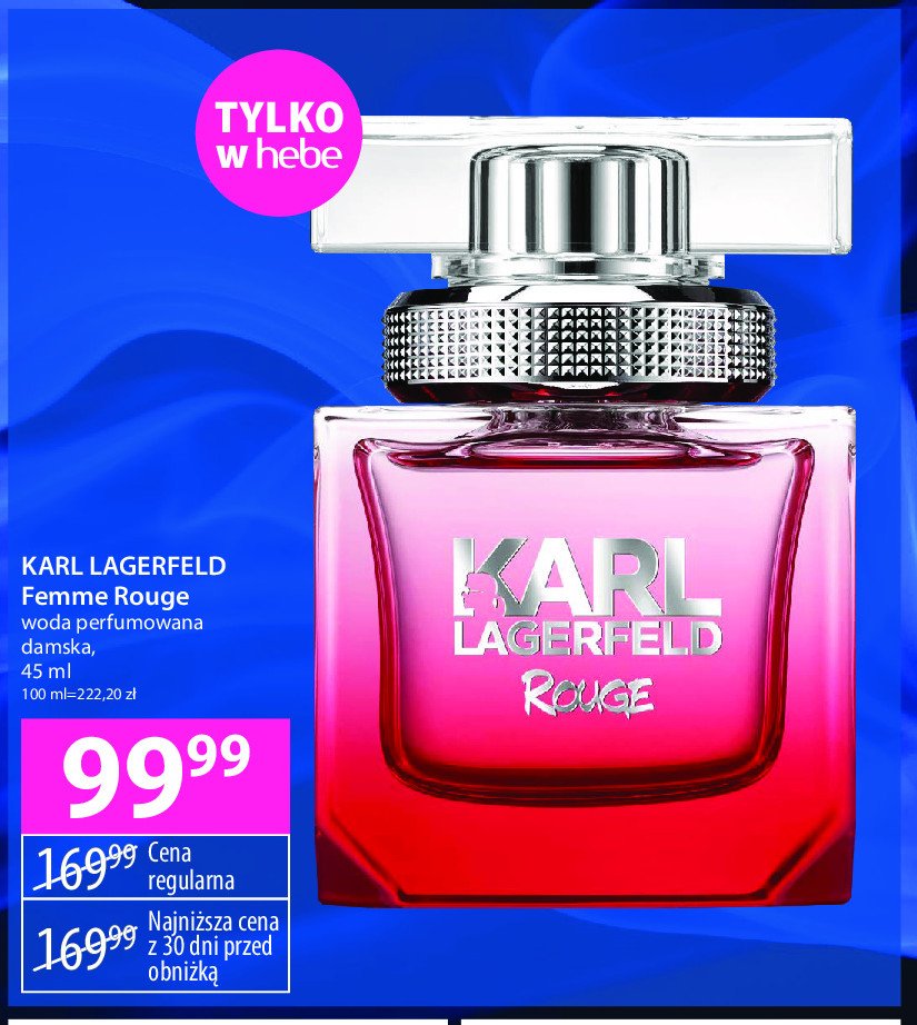 Woda perfumowana Karl lagerfeld femme rouge promocja