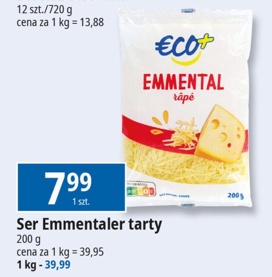 Ser emmentaler tarty Eco+ promocja