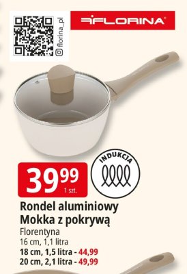 Rondel aluminiowy Mokka z pokrywą Florentyna promocja w Leclerc