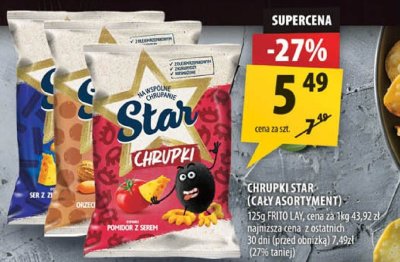 Chrupki Star (cały asortyment) 125g promocja w Arhelan
