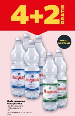 Woda mineralna Muszynianka średnionasycona 1,5 l promocja w Netto