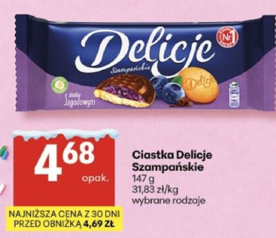 Ciastka Delicje Szampańskie promocja w Delikatesy Centrum