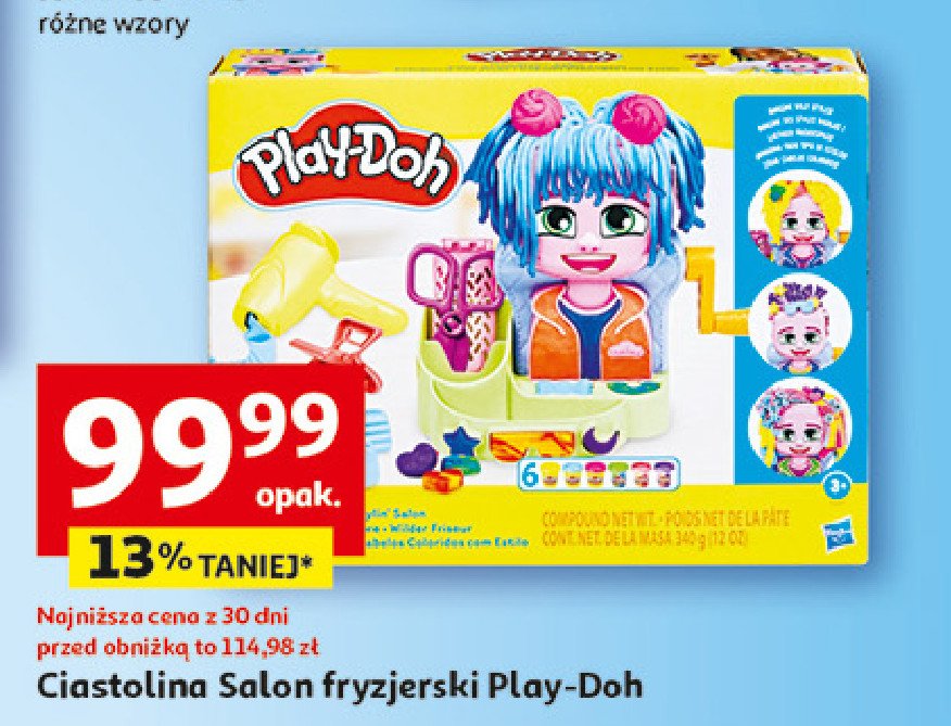 Ciastolina salon fryzjerski Play-doh promocja w Auchan