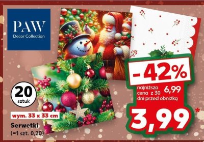 Serwetki PAW Decor Collection 20 sztuk promocja w Kaufland