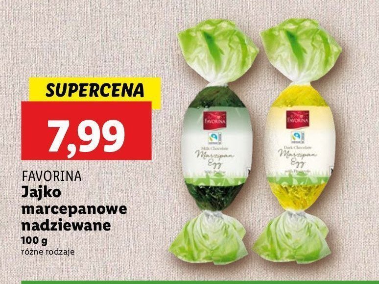 Jajko marcepanowe nadziewane Favorina promocja