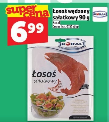Łosoś wędzony sałatkowy 90 g promocja w TOPAZ