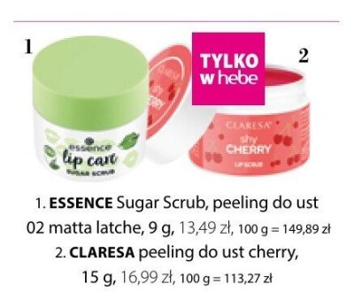 Peeling CLARESA do ust cherry promocja w Hebe