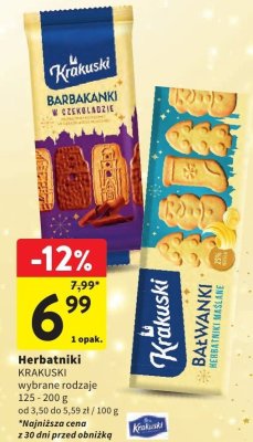 Herbatniki Krakuski wybrane rodzaje promocja w Intermarche