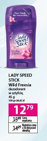 Dezodorant wild freesia Lady speed stick fresh & essence promocja