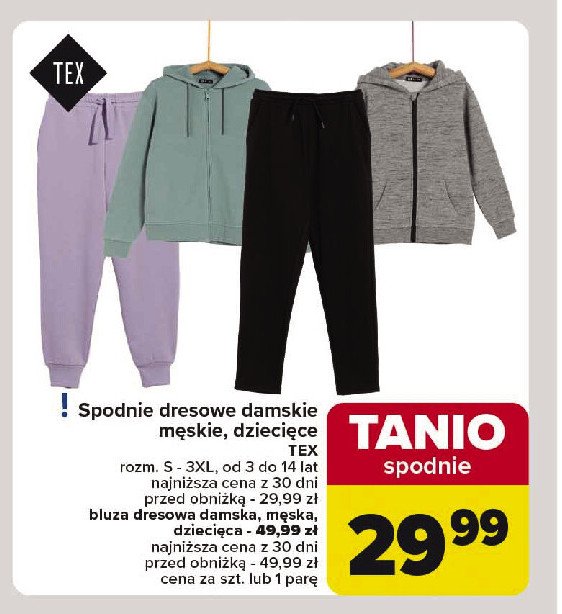 Spodnie dresowe damskie rozm. s-3xl Tex promocja