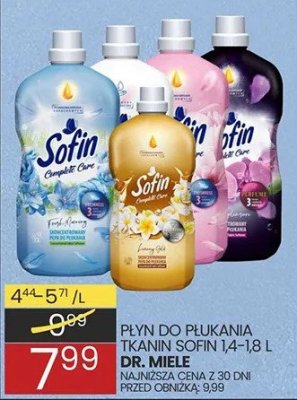 Płyn do płukania tkanin SOFIN 1,4-1,8 l DR MIELE promocja w Wafelek