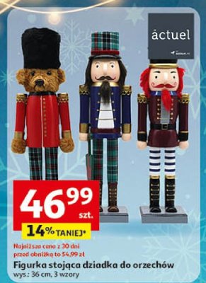 Figurka stojąca dziadka do orzechów wys. 36 cm, 3 wzory promocja w Auchan