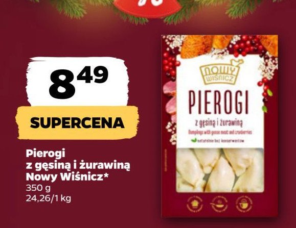 Pierogi z gęsiną i żurawiną Nowy wiśnicz promocja