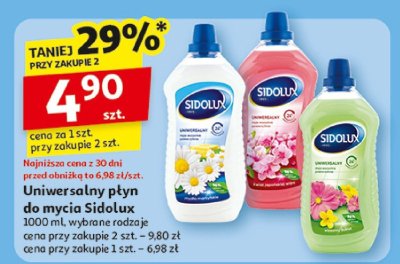Płyn do mycia uniwersalny Sidolux 1000 ml, wybrane rodzaje promocja w Auchan