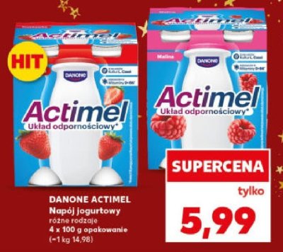 Napój jogurtowy Actimel różne rodzaje 4 x 100 g  promocja w Kaufland