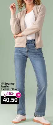 Jeansy basic damskie promocja w Woolworth