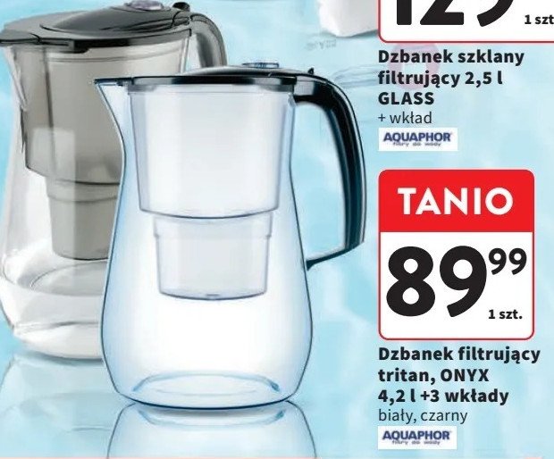 Dzbanek filtrujący onyx 4.2 l czarny + 3 wkłady Aquaphor promocja