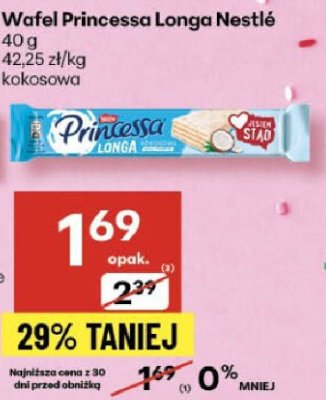 Wafel Princessa Longa Nestlé kokosowa promocja w Delikatesy Centrum