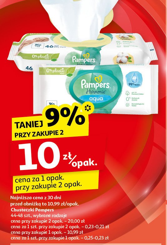 Chusteczki nawilżane new baby PAMPERS HARMONIE promocja