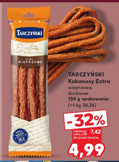 Kabanosy drobiowe Tarczy艅ski kabanos extra promocja