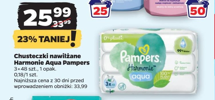 Chusteczki nawilżane PAMPERS HARMONIE promocja